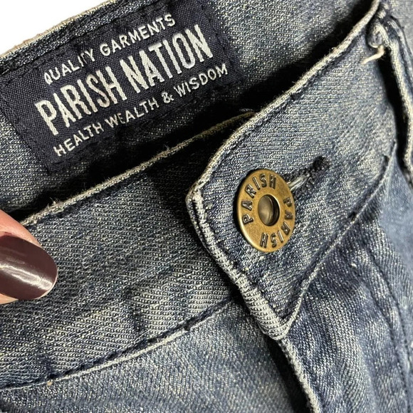 Parish Nation Men's Size 36 Bleach Splatter Distressed Jeans Funky - Picture 11 of 11